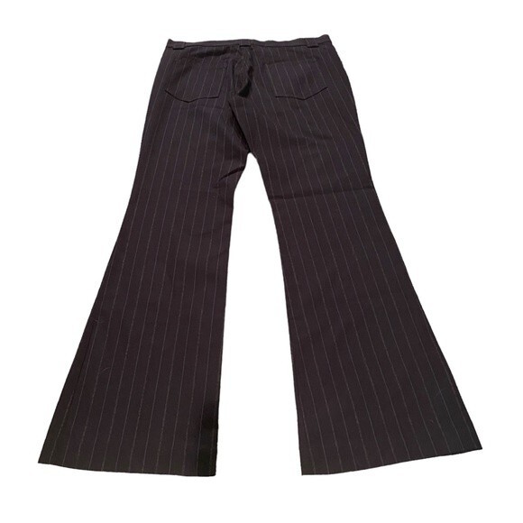 Marc Jacobs pinstripe flare‎ pants blue navy cotton size 10 - Picture 8 of 9